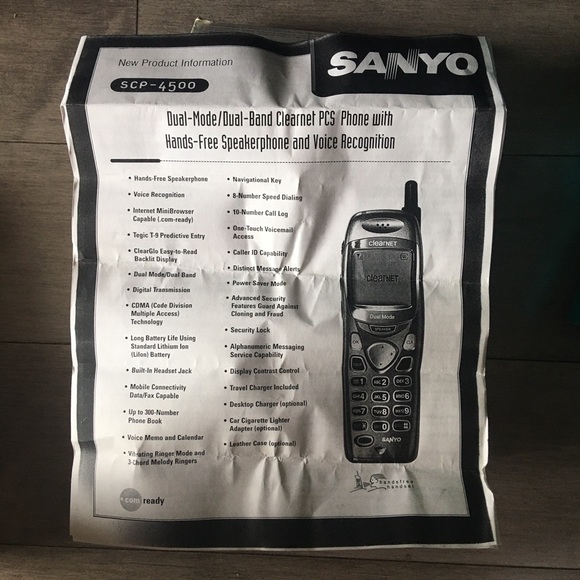 Vintage Sanyo SCP-4000 (CLEAR NET) CELL PHONE (WORKS)  f - Picture 9 of 13